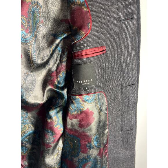 Ted Baker Mens 4 Large Wool Blend Over Coat Top Old Money Quiet Luxury - Picture 5 of 10